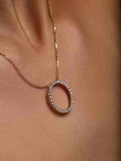 Collier cercle de vie en or 14K et diamants naturels