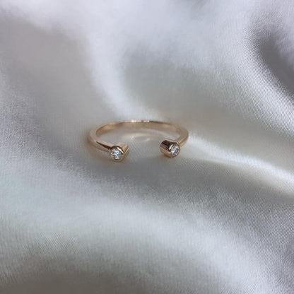 SATIN | Bague en or 14 carats et diamants | OJ - Bijouterie Viko