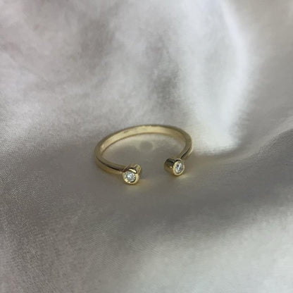 SATIN | Bague en or 14 carats et diamants | OJ - Bijouterie Viko